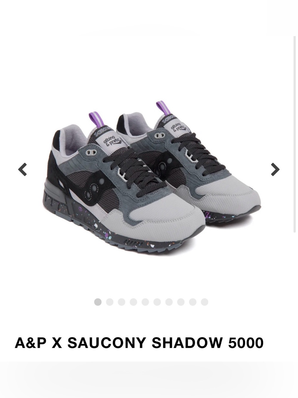 Albino & Preto Saucony Shadow 5000